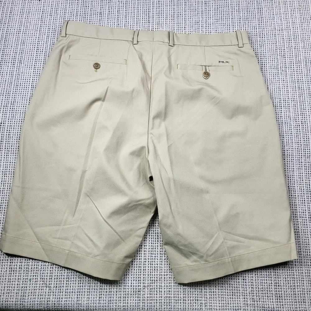 RLX Ralph Lauren Shorts Mens 35 Beige Golf‎ Performance Chino 10 Inseam Casual